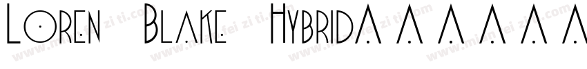 Loren Blake Hybrid字体转换